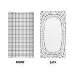 White Tattersall Pattern Print Changing Pad Cover