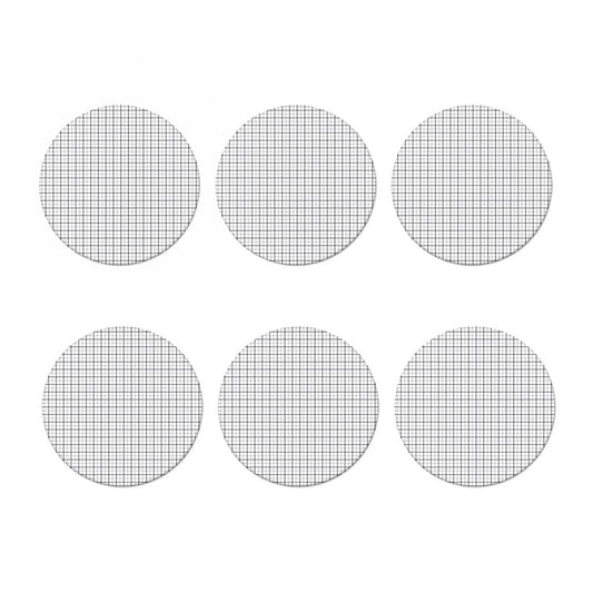 White Tattersall Pattern Print Coaster Set