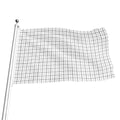 White Tattersall Pattern Print Flag