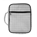 White Tattersall Pattern Print Front Pocket Bible Bag