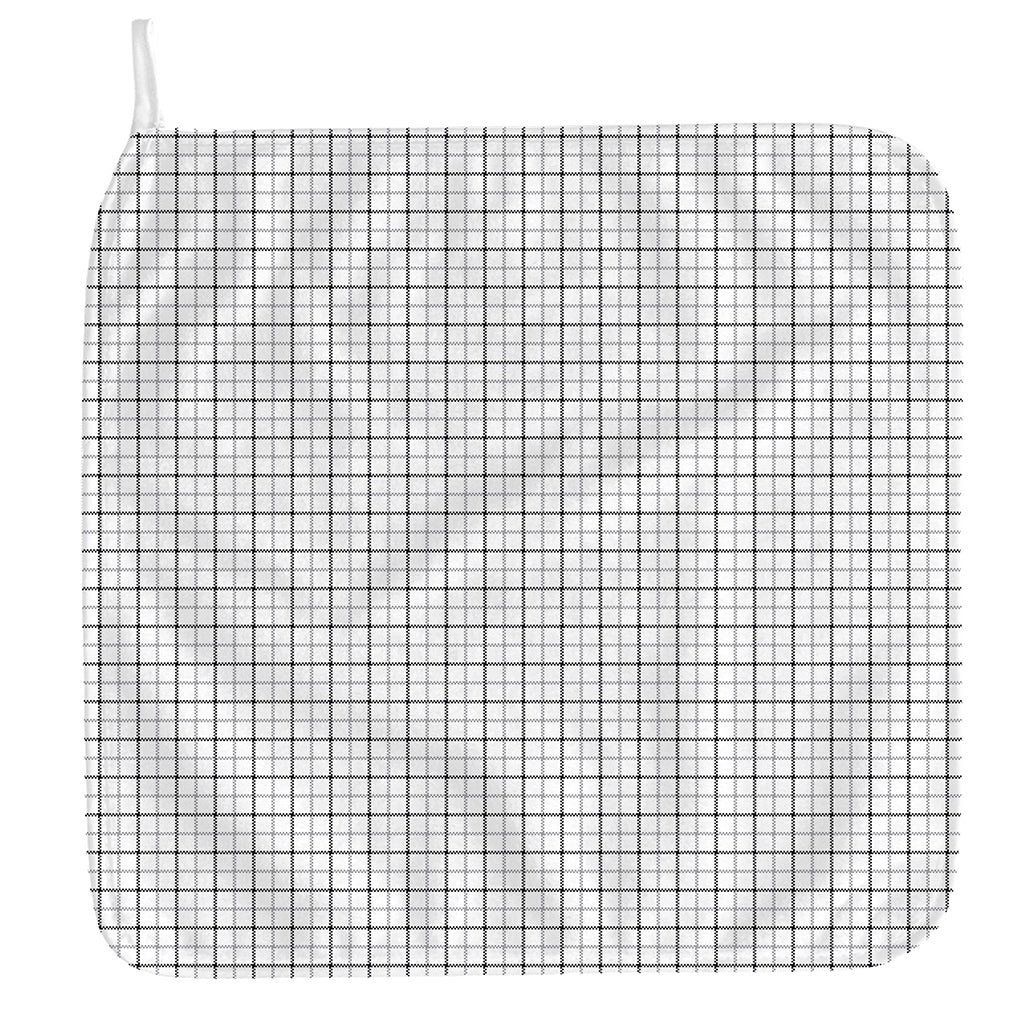 White Tattersall Pattern Print Hand Towel