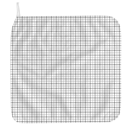 White Tattersall Pattern Print Hand Towel