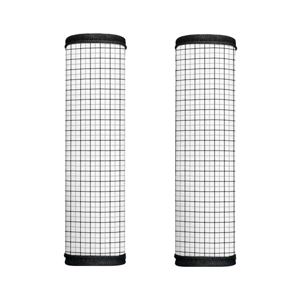White Tattersall Pattern Print Handle Covers