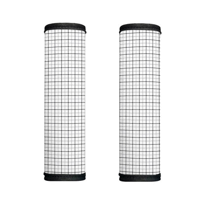 White Tattersall Pattern Print Handle Covers