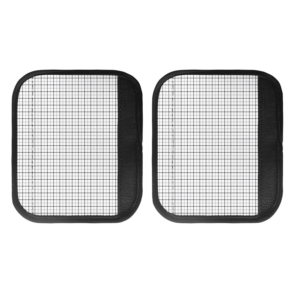 White Tattersall Pattern Print Handle Covers