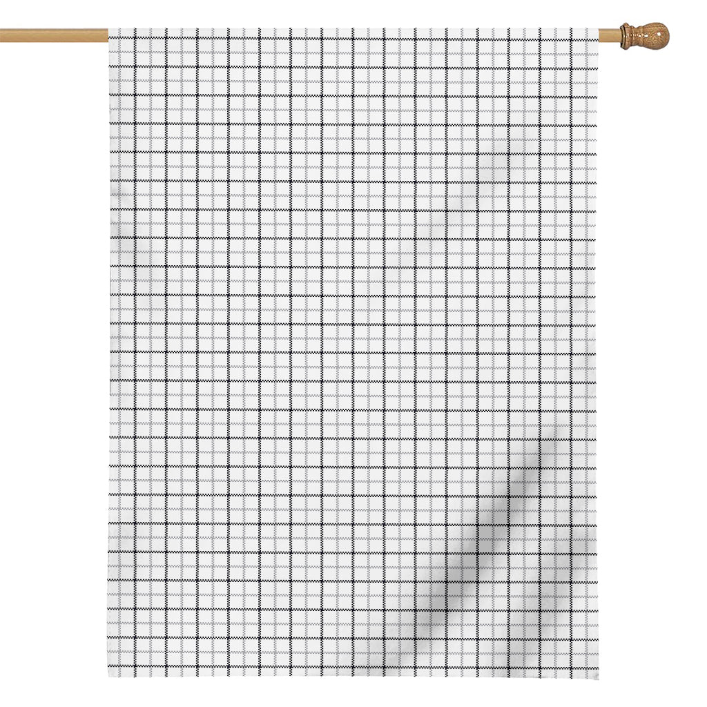 White Tattersall Pattern Print House Flag