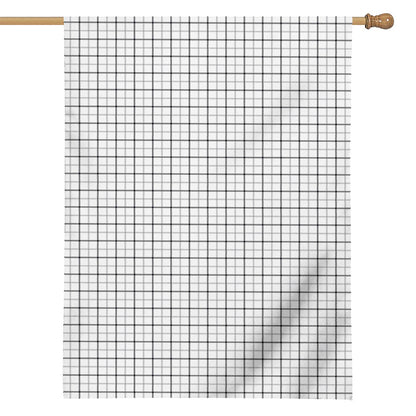 White Tattersall Pattern Print House Flag