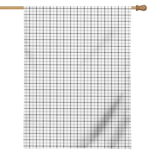 White Tattersall Pattern Print House Flag