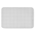 White Tattersall Pattern Print Indoor Door Mat