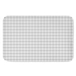 White Tattersall Pattern Print Indoor Door Mat