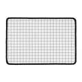 White Tattersall Pattern Print Kitchen Mat