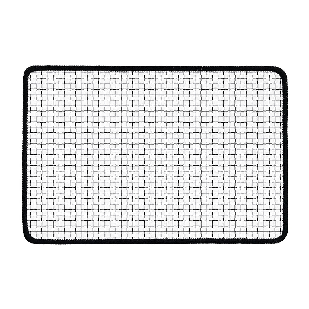 White Tattersall Pattern Print Kitchen Mat
