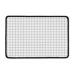 White Tattersall Pattern Print Kitchen Mat