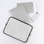 White Tattersall Pattern Print Laptop Sleeve