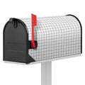 White Tattersall Pattern Print Mailbox Cover