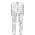 White Tattersall Pattern Print Men's Leggings