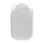 White Tattersall Pattern Print Mesh Laundry Hamper