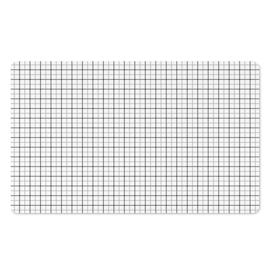 White Tattersall Pattern Print Polyester Doormat