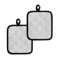 White Tattersall Pattern Print Pot Holders