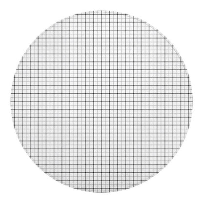 White Tattersall Pattern Print Round Blanket