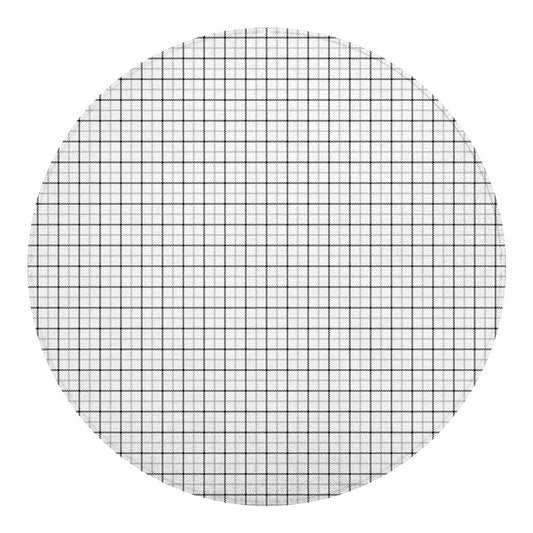 White Tattersall Pattern Print Round Blanket