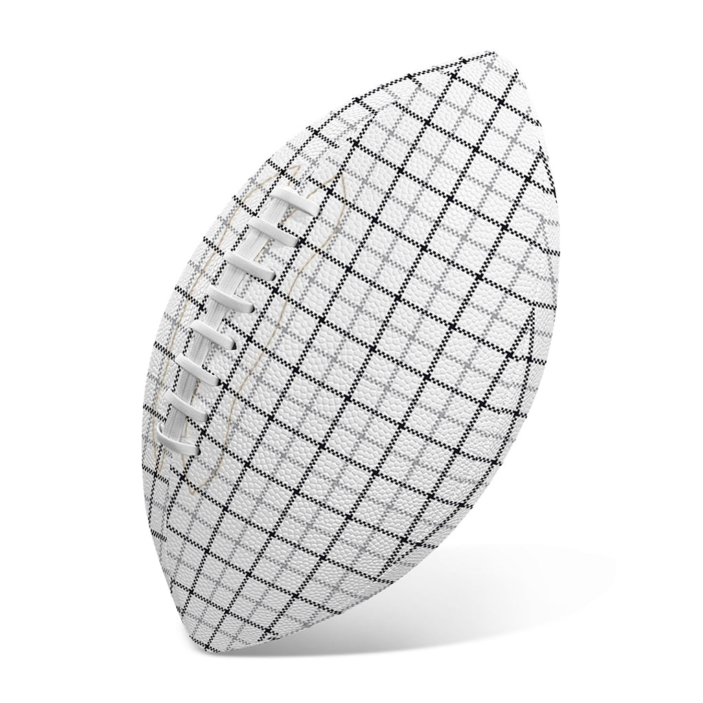 White Tattersall Pattern Print Rugby Ball