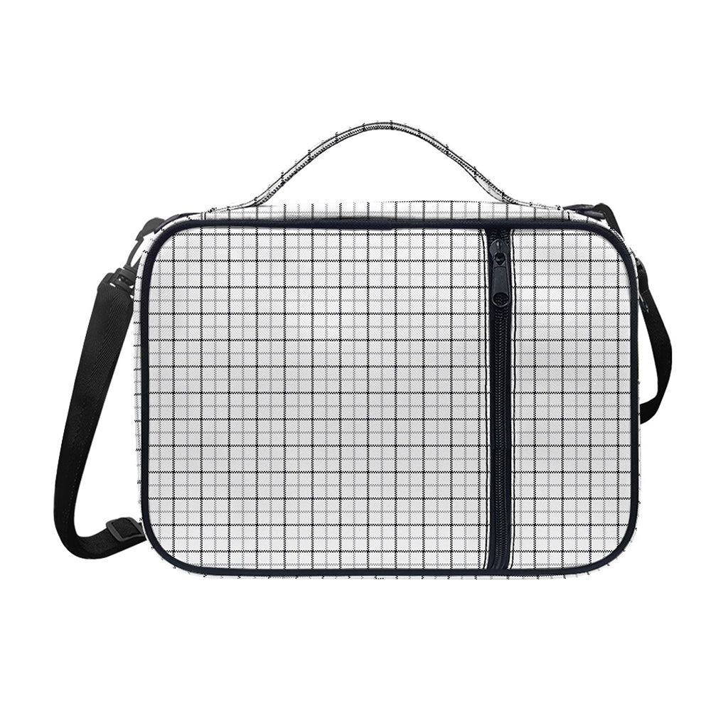 White Tattersall Pattern Print Shoulder Strap Bible Bag