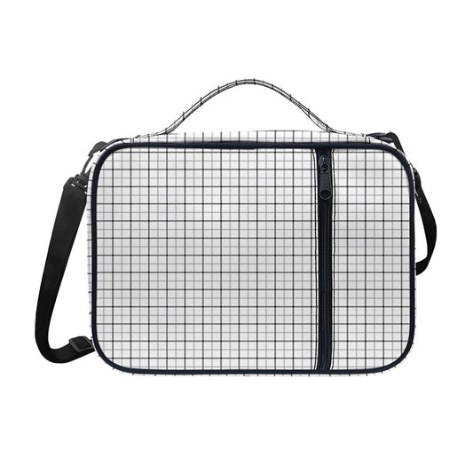 White Tattersall Pattern Print Shoulder Strap Bible Bag