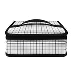 White Tattersall Pattern Print Small Lunch Bag
