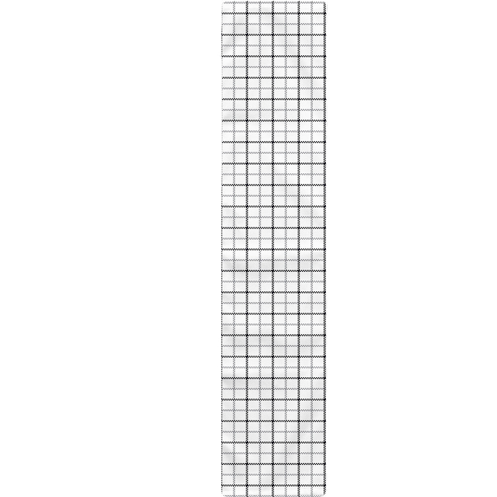 White Tattersall Pattern Print Table Runner