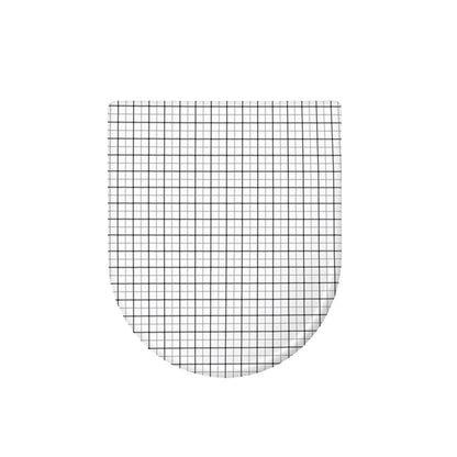 White Tattersall Pattern Print Toilet Lid Cover
