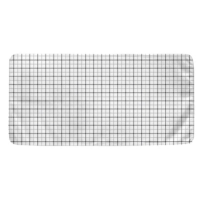 White Tattersall Pattern Print Towel