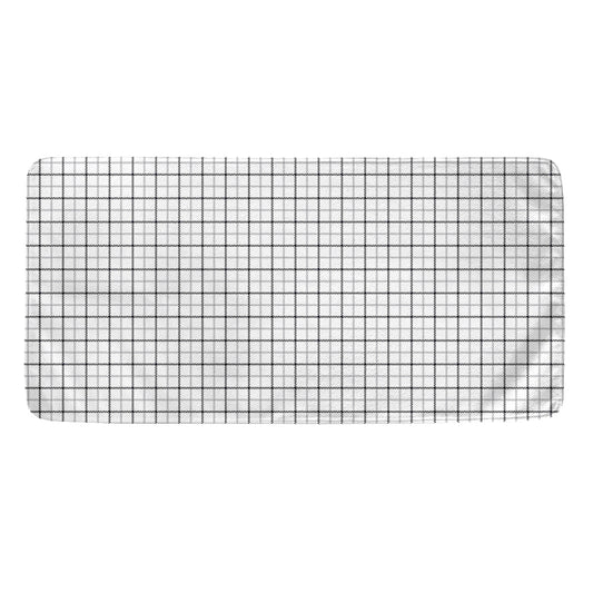 White Tattersall Pattern Print Towel