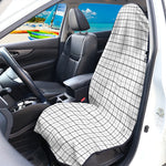 White Tattersall Pattern Print Waterproof Car Seat Cover