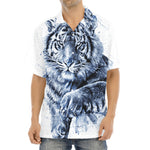 White Tiger Painting Print Aloha Shirt