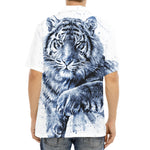 White Tiger Painting Print Aloha Shirt