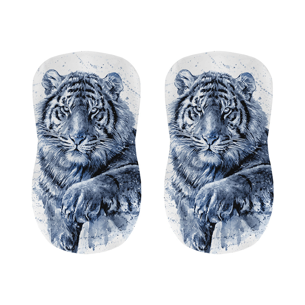White Tiger Painting Print Bar Stool Covers