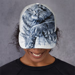 White Tiger Painting Print Baseball Cap