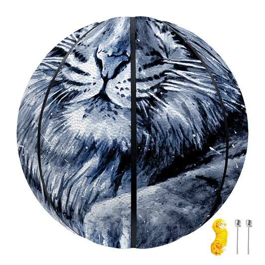 White Tiger Painting Print Basketball