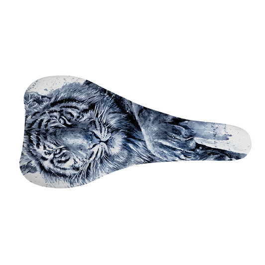 White Tiger Painting Print Bicycle Seat Cover