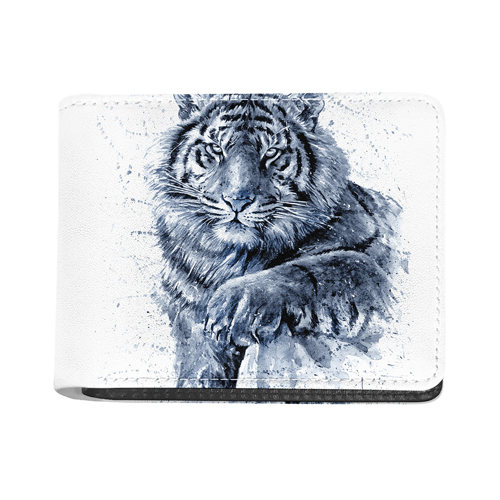 White Tiger Painting Print Bifold Wallet