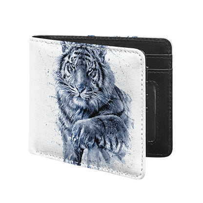 White Tiger Painting Print Bifold Wallet