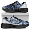 White Tiger Painting Print Black Chunky Shoes