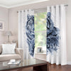 White Tiger Painting Print Blackout Grommet Curtains
