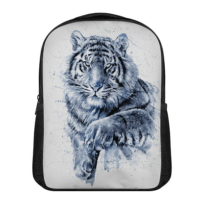 White Tiger Painting Print Casual Backpack