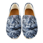 White Tiger Painting Print Casual Shoes