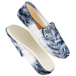 White Tiger Painting Print Casual Shoes