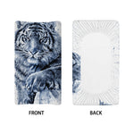 White Tiger Painting Print Changing Pad Cover