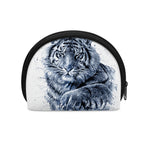 White Tiger Painting Print Coin Purse