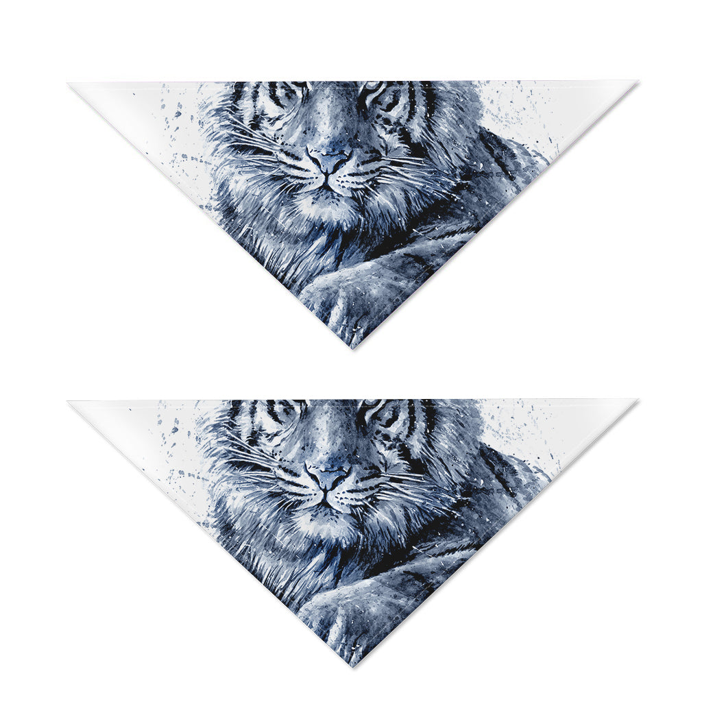 White Tiger Painting Print Dog Bandana